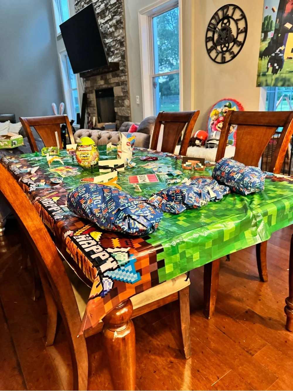 Huge Minecraft Birthday Party Decorations Bundle Banner Plush Favor